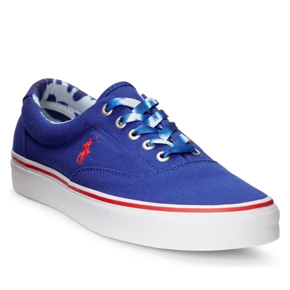 Polo Ralph Lauren Other - 🖤🖤Polo Ralph Lauren Men's Keaton Sneaker Canvas Royal Blue Red